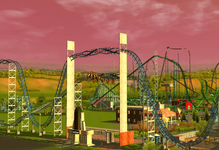 A nice entrance - View Download  Roller coaster tycoon, Roller coaster,  Outdoor blanket