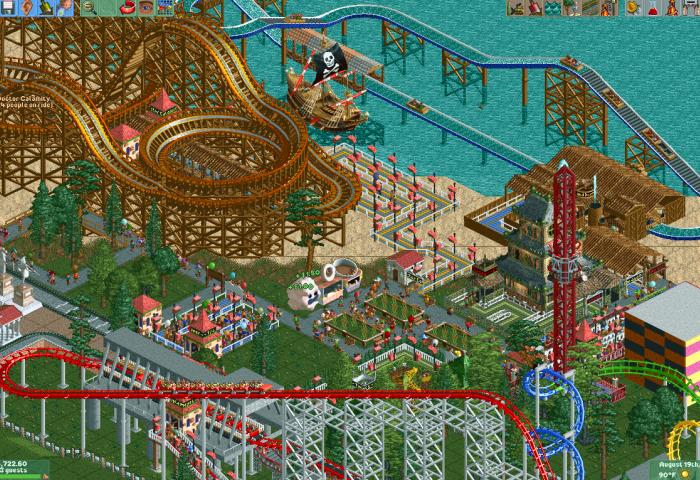 It took me years to create but I've finally finished my perfect Rollercoaster  Tycoon 2 park (download link inside) : r/rollercoasters