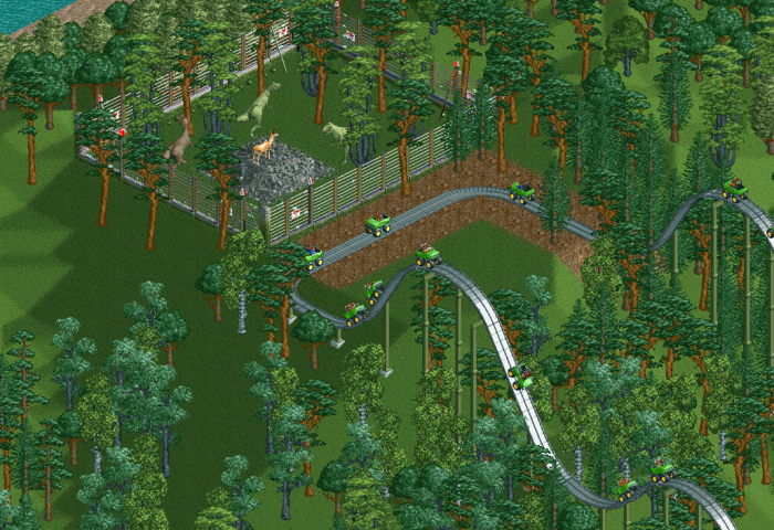 My first attempt at designing a compact park [RCTC scenario download link  in comments] : r/rct